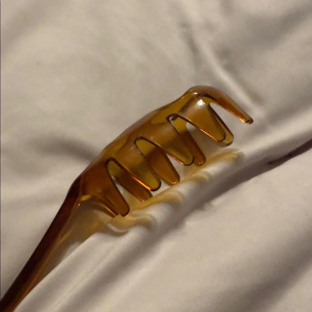 Vintage Ultratemp Amber Pasta Server